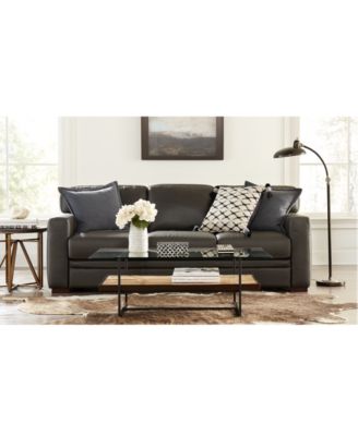 Furniture CLOSEOUT! Avenell 87" Leather Queen Sleeper Sofa, Created for Macy's