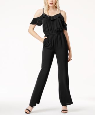 macys cold shoulder jumpsuit