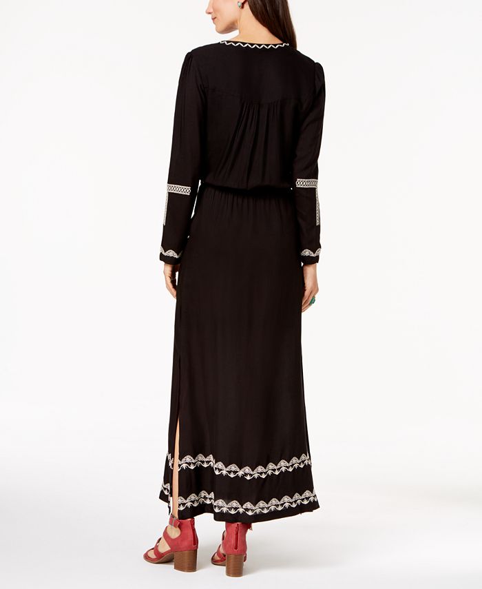 NY Collection Petite Embroidered Maxi Dress - Macy's