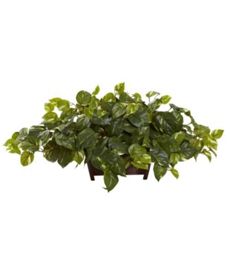 Nearly Natural - Pothos Artificial Plant in Decorative Rectangular Planter