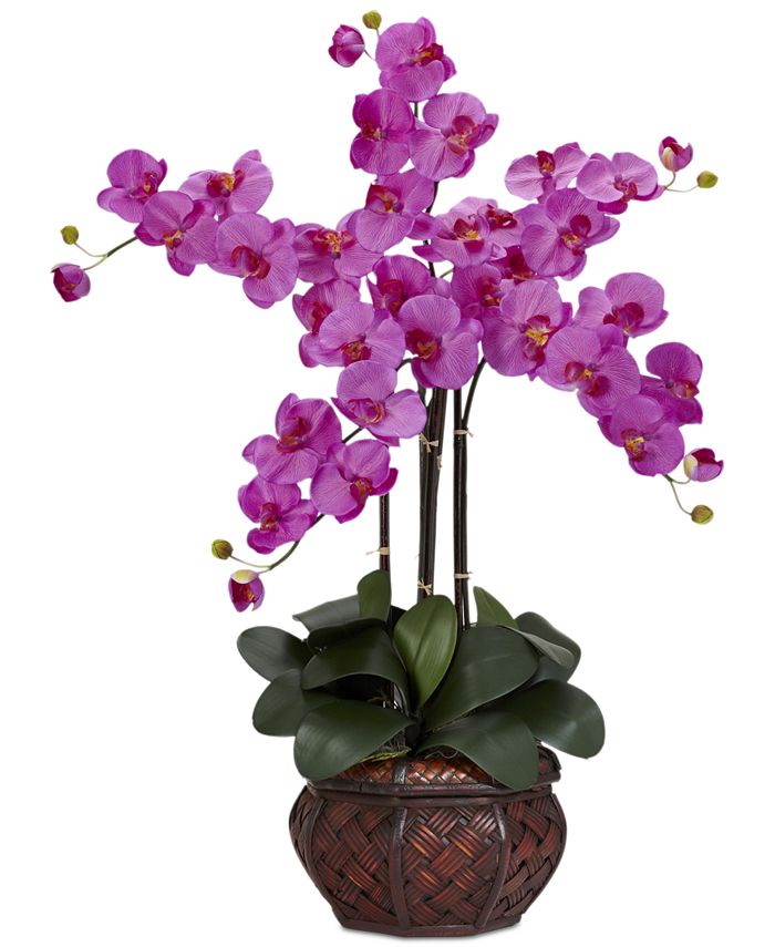 Nearly Natural Phalaenopsis Orchid Artificial Flower Arrangement in ...