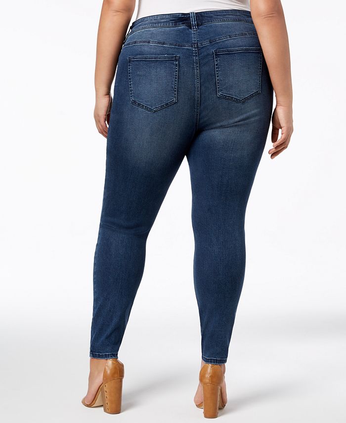 Celebrity Pink Plus Size Ripped Skinny Jeans - Macy's