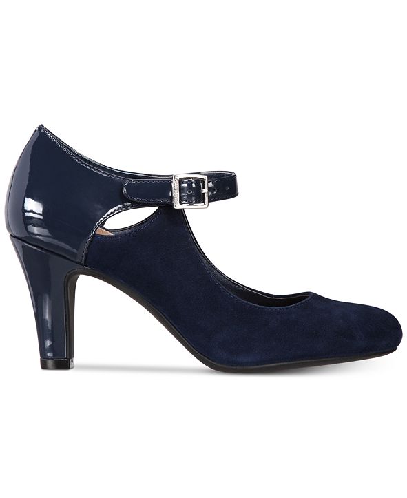 white memory foam pumps