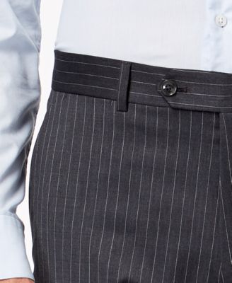 Tommy Hilfiger Men's Slim-Fit TH Flex Stretch Gray/White Stripe Suit Pants