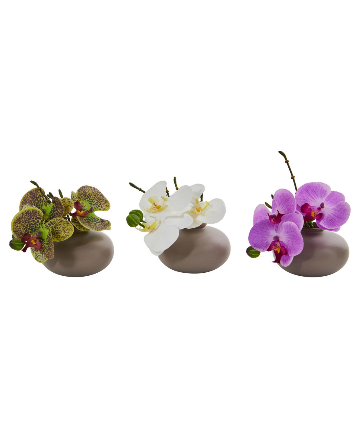 7'' Phalaenopsis Orchid Artificial Arrangement, Set of 3 - Multi