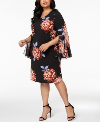 bell sleeve dress plus size