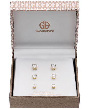 Giani Bernini Cubic Zirconia Initial Dangle Hoop Earrings in 18k  Gold-Plated Sterling Silver, Created for Macy's - E - Yahoo Shopping