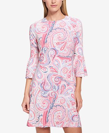 Tommy Hilfiger Paisley Print Bell Sleeve Dress Macy s