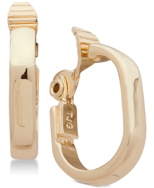Anne Klein Anne Klein E Z Comfort Clip On Small Hoop Earrings From Macys Com Shefinds