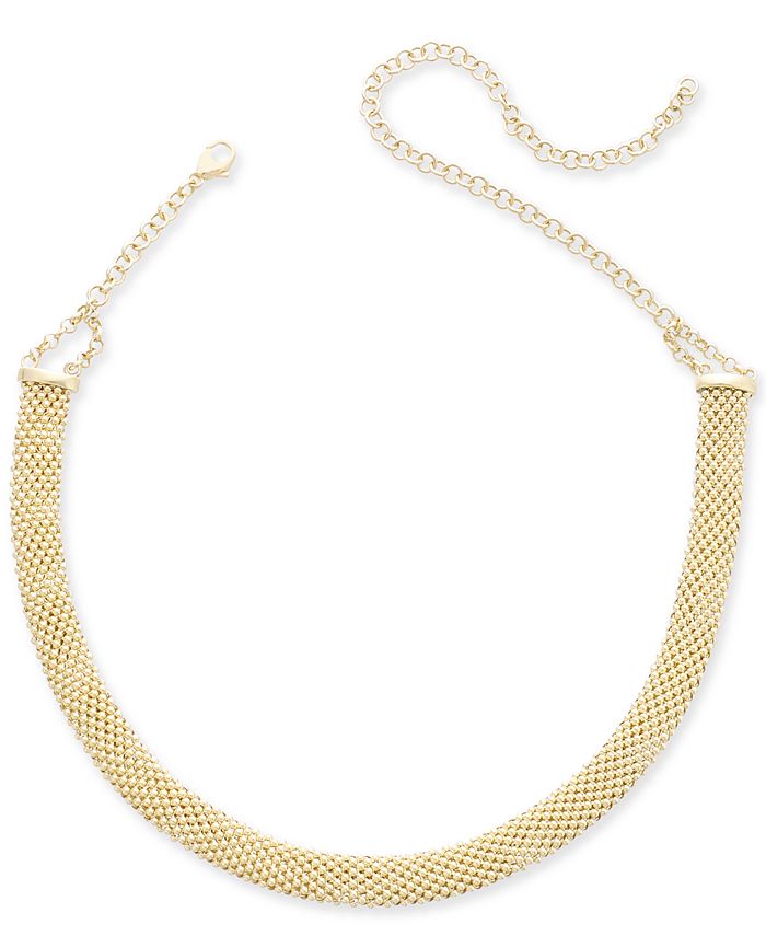 Victorian Gold Mesh Chain Link Necklace