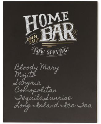 Cathy's Concepts Bar Menu Chalkboard
