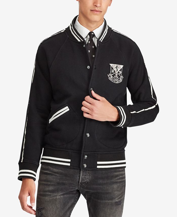 Polo Ralph Lauren Men's Big & Tall Collegiate Crest Fleece Jacket - Macy's