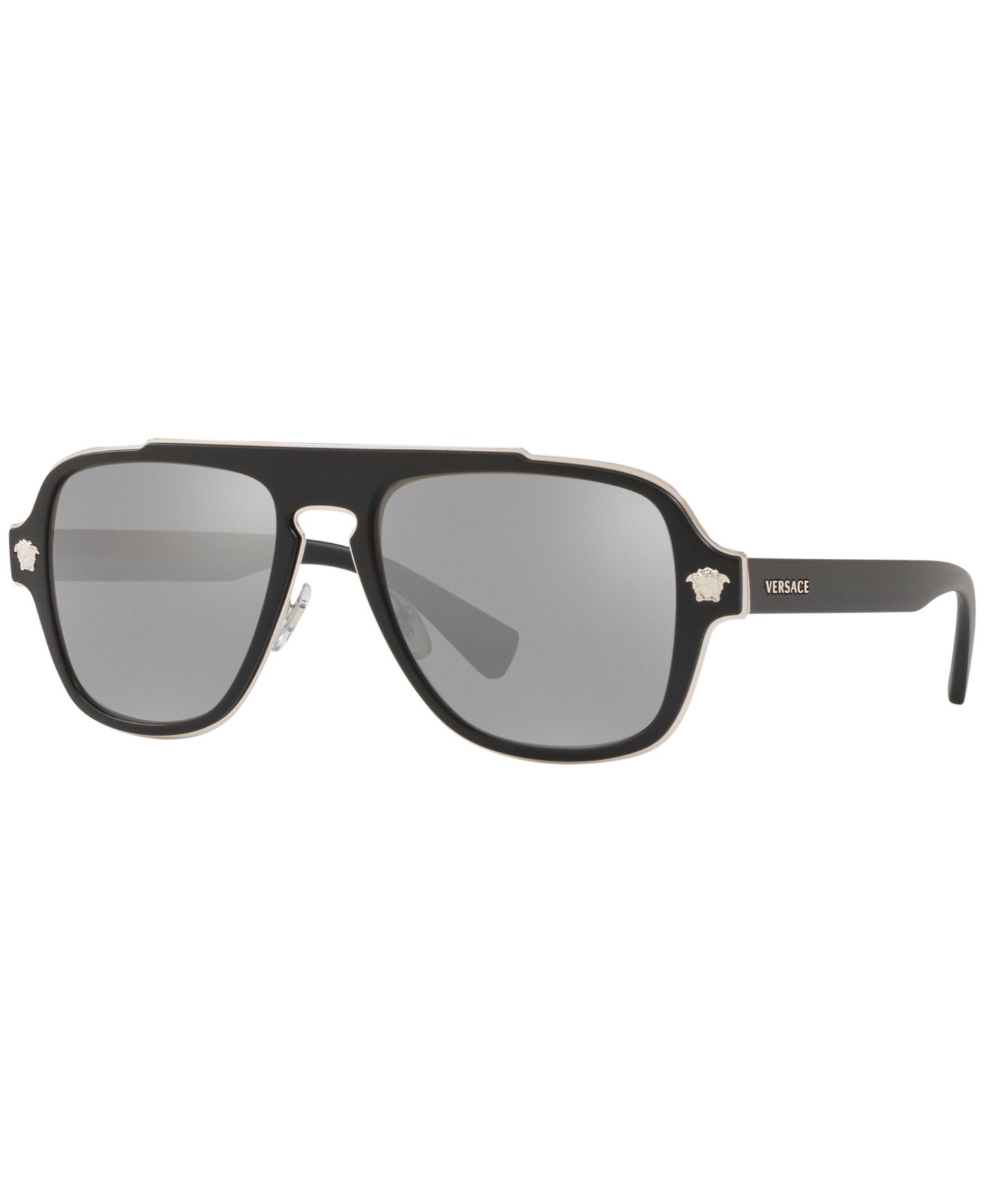 Женские солнцезащитные очки Versace Sunglasses, VE2199, цвет: Чёрный / Серый серебряный — фото 1