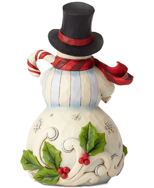 Jim Shore Snowman with Candy Cane Figurine & Reviews - Holiday Shop - Home - Macy&#39;s