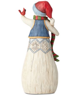 Jim Shore Folklore Snowman with Cardinal Figurine