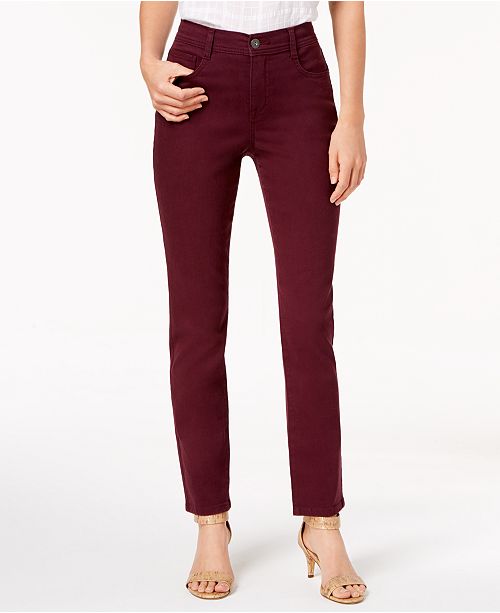 Style & Co Petite Tummy-Control Slim-Leg Jeans, Created for Macy's ...