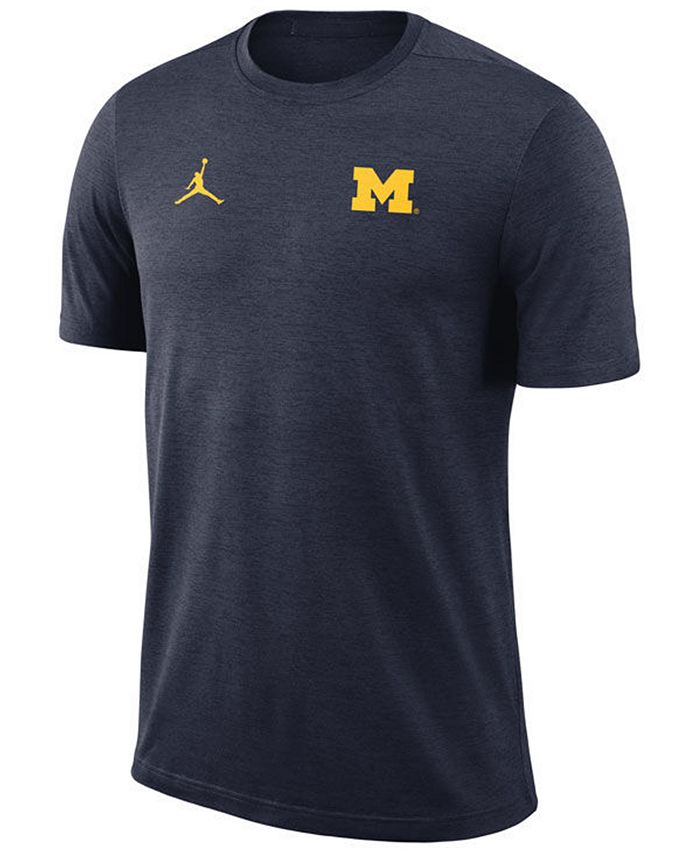 Nike Men's Michigan Wolverines Dri-Fit Coaches T-Shirt - Macy's