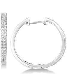 Diamond Hoop Earrings (1/4 ct. t.w.) in Sterling Silver, 14k Rose Gold-Plated Sterling Silver or 14k Gold-Plated Sterling Silver