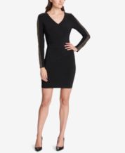 Guess black long sleeve dress store