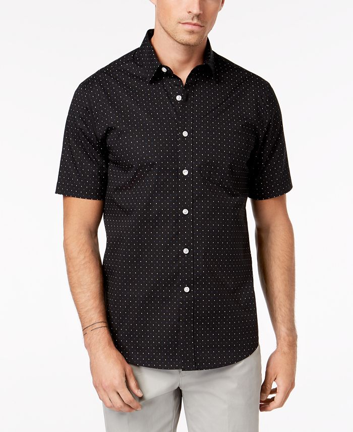 Club Room Men's Porter Dot-Print Shirt, Created for Macy's - Macy's