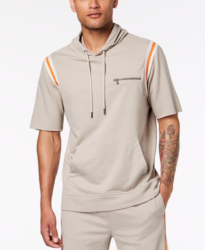 INC International Concepts I.N.C. Men's Hooded Short Sleeve Sweatshirt, Created for Macy's Macy's