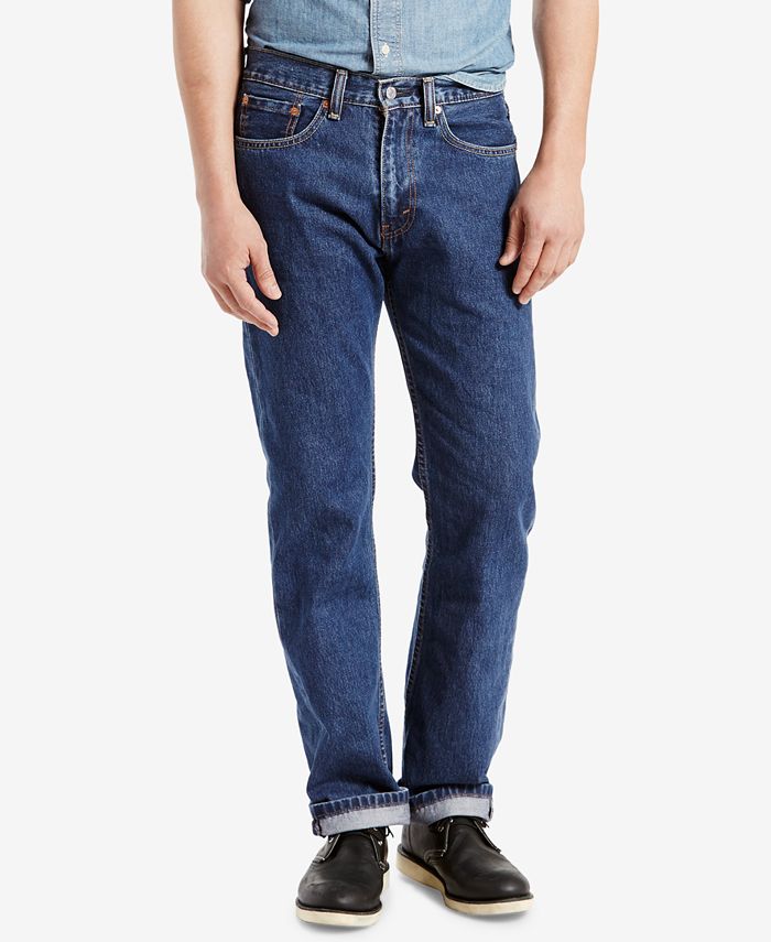 kroeg Jasje Nauwgezet Levi's Men's 505™ Regular Straight Fit Non-Stretch Jeans & Reviews - Jeans  - Men - Macy's