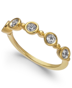 image of Diamond Bezel Band (1/4 ct. t.w.) in 14k White, Yellow or Rose Gold