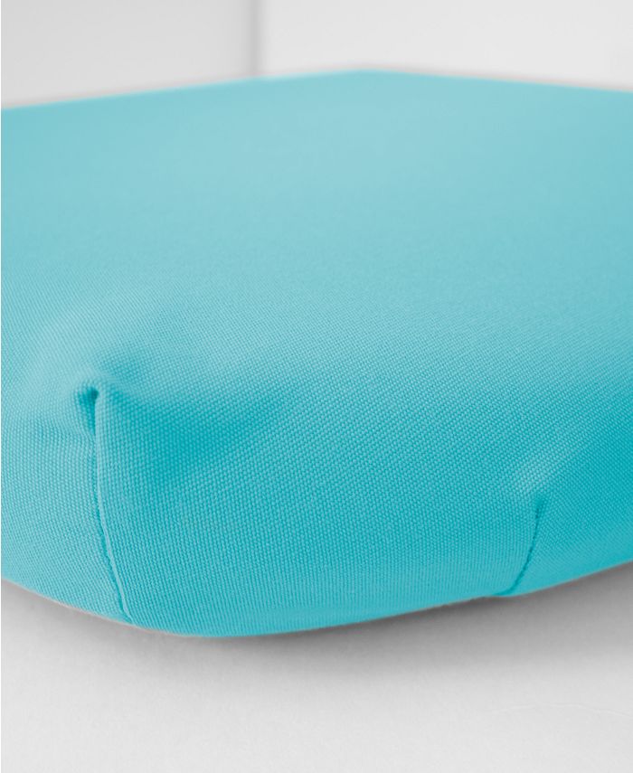 SoftTex 18x17 Aqua Outdoor Memory Foam Seat Cushion with Sunbrella Fabric, Quick Ship Macy's