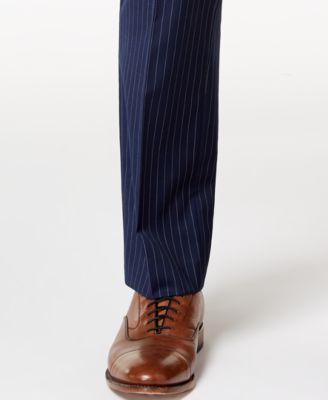 Tommy Hilfiger Men's Modern-Fit TH Flex Stretch Navy Pinstripe Suit Pants