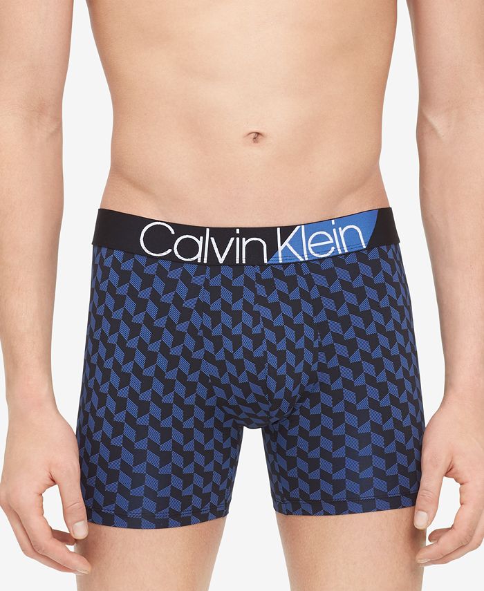 Calvin Klein Men's Bold Accent Printed Microfiber Boxer Briefs - Macy's
