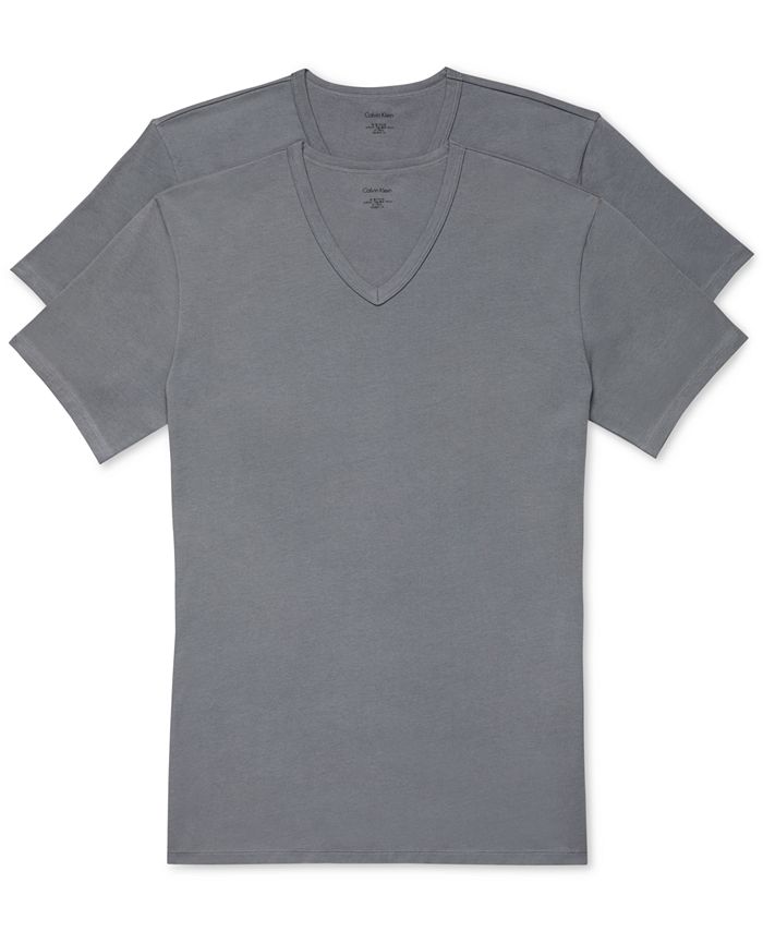 Calvin Klein Men's Stretch Cotton VNeck Undershirt 2Pack Macy's