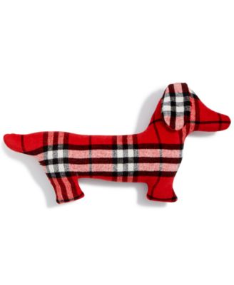 Martha Stewart Collection - Plaid Pup 14" x 24" Decorative Pillow