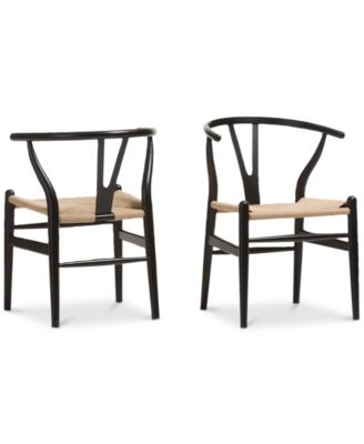 Furniture - Caden Wishbone Chair (Set of 2), Quick Ship