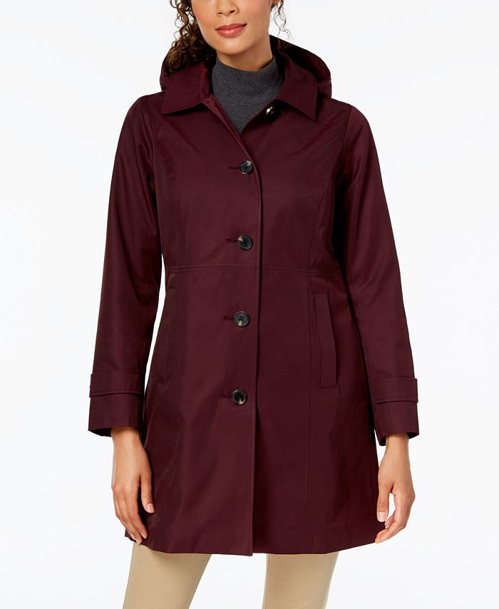 Michael Kors Hooded Raincoat & Reviews - Coats & Jackets - Women - Macy's