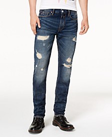 Men’s Slim Tapered Fit Destroyed Jeans