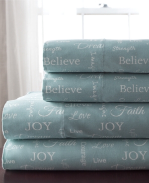 Microfiber 4-Pc Inspirational California King Sheet Set Bedding