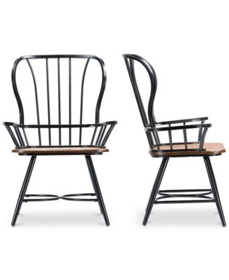 Furniture - Tauria Dining Arm Chair (Set of 2), Quick Ship