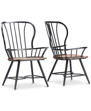 Furniture Tauria Dining Arm Chair (set Of 2) In Black