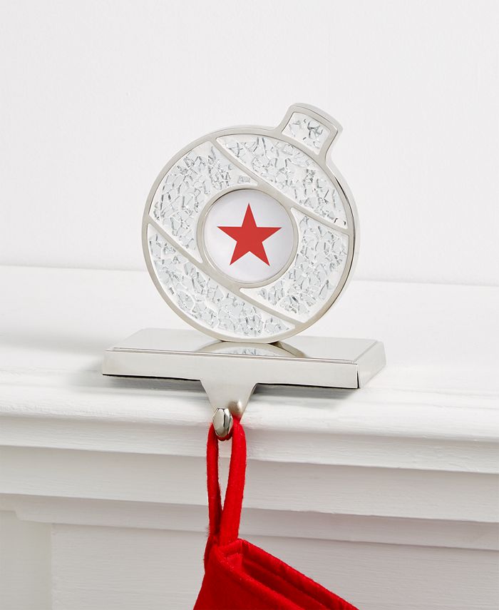 Holiday Lane Mosaic Ornament Shaped Picture Frame Stocking Holder