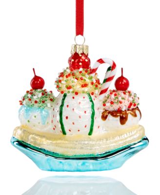 Holiday Lane - Sweettooth Banan Split Sundae Ornament Created For Macy's