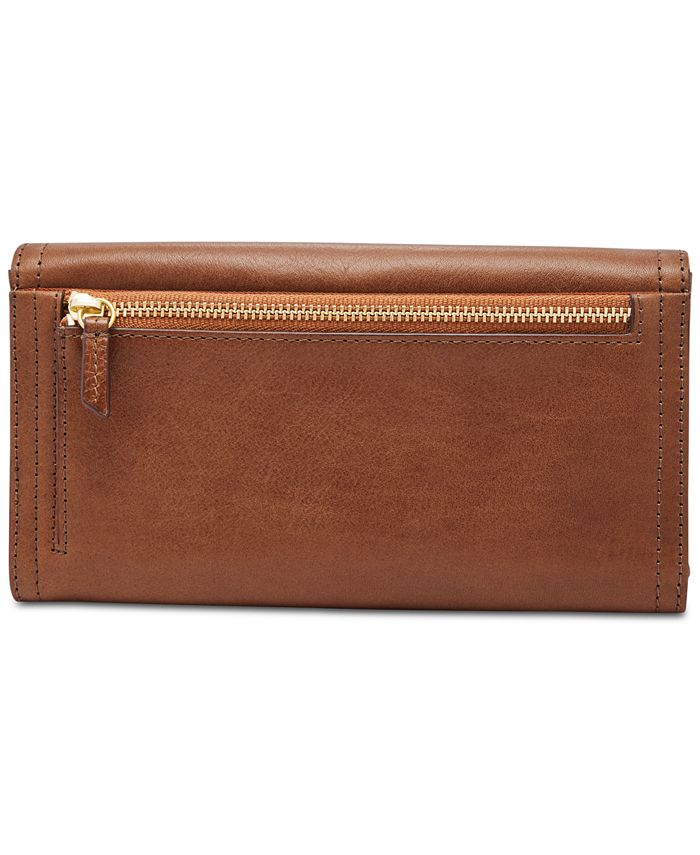 Fossil Logan Leather Flap Wallet & Reviews - Handbags & Accessories ...