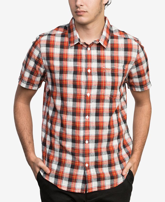RVCA Men's Deep Plaid Shirt & Reviews - Casual Button-Down Shirts - Men ...