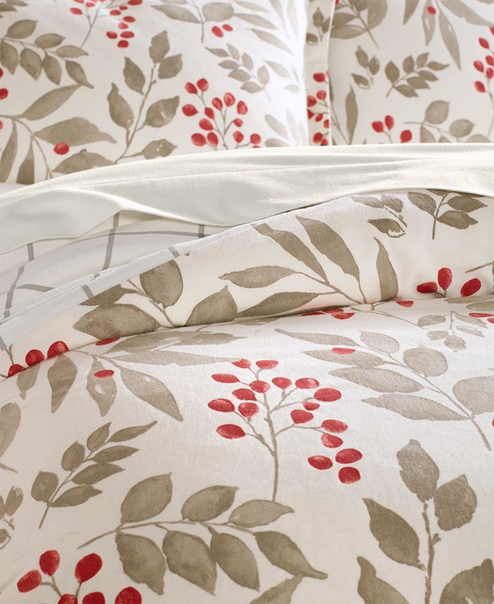 Martha Stewart Collection CLOSEOUT! Bayberry Cotton Flannel King Duvet