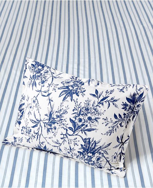 Martha Stewart Collection Cozy Toile Cotton Flannel Standard Sham