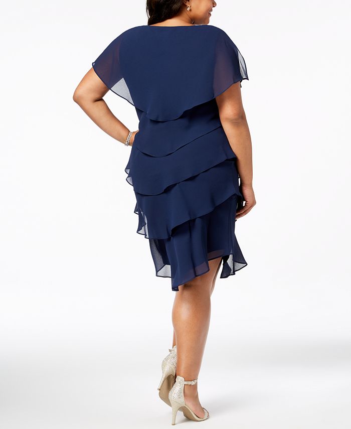 SL Fashions Plus Size Tiered Shift Dress & Reviews - Dresses - Women ...