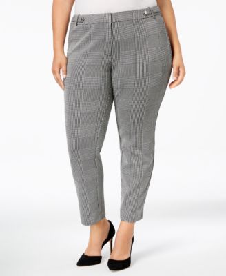 Calvin Klein - Plus Size Plaid Ankle Pants