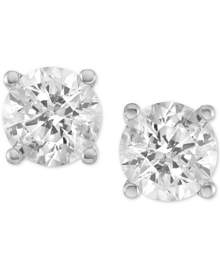 Macy's Diamond Stud Earrings (2 ct. t.w.) in 14k White Gold Macy's