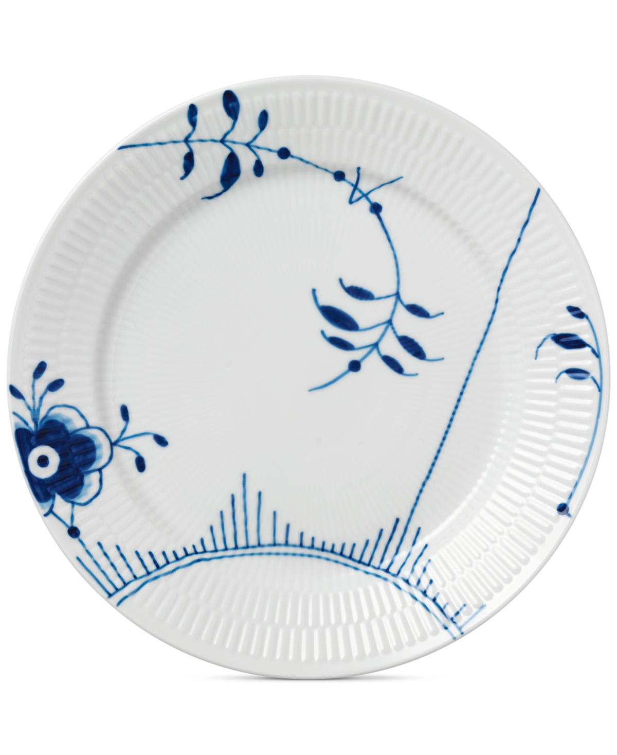 Blue Fluted Mega Dinner Plate #2 - Multi