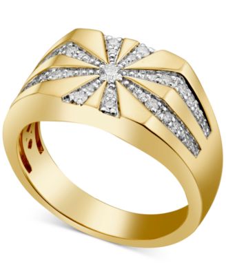 mens starburst diamond ring