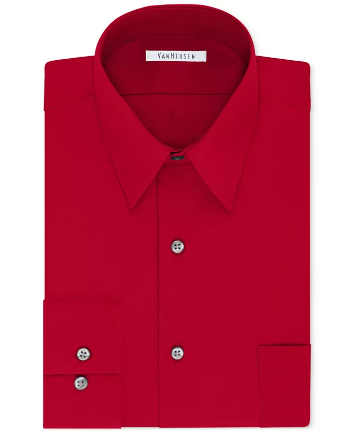 Men's Big & Tall Classic/Regular Fit Wrinkle Free Poplin Solid Dress Shirt